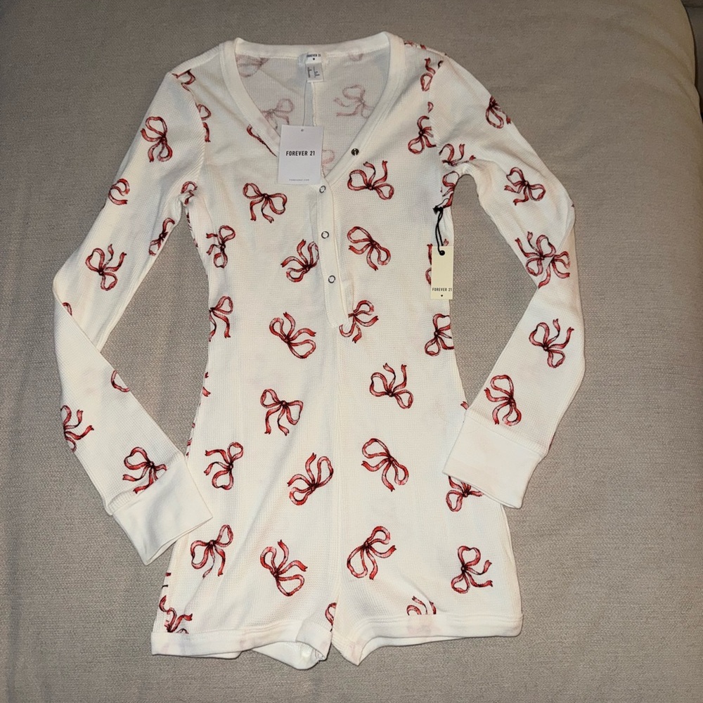 Forever21 long sleeve pajama onesie